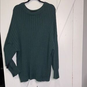 Aerie green Ribbed Crew Neck Sweater